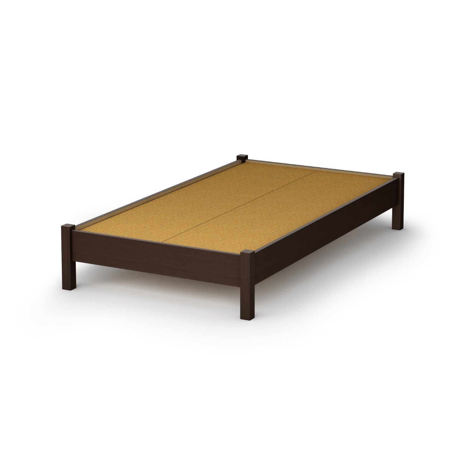 FaFurn - Twin Size Platform Bed Frame in Chocolate