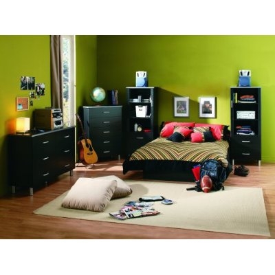 FaFurn - 5-Drawer Chest in Black Onyx