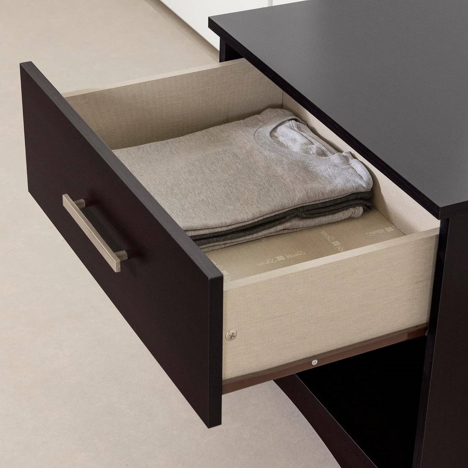 FaFurn™ Modern 1-Drawer Nightstand - Dark Brown