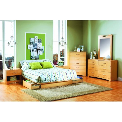 FaFurn - Full/Queen Size Platform Bed Frame with Storage Drawers