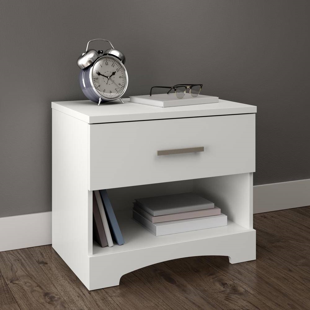 FaFurn Modern 1-Drawer Nightstand - White