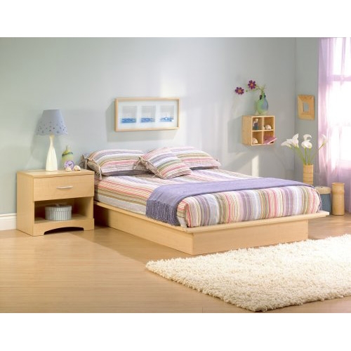 FaFurn - Queen Size Platform Bed Frame in Natural