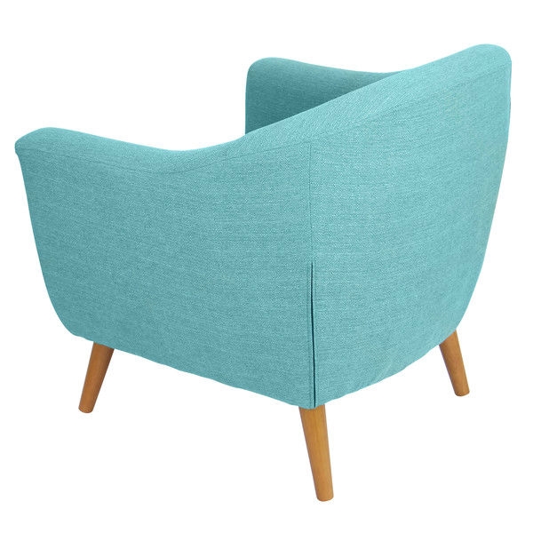 FaFurn - Modern Armchair with Solid Wood Legs in Turquoise