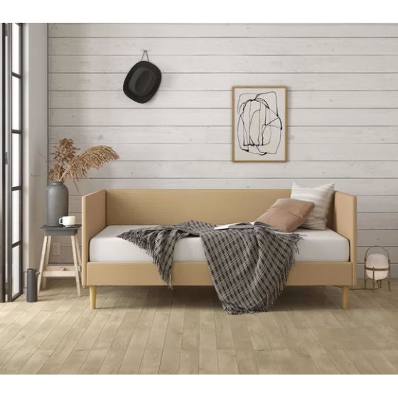 FaFurn Modern Twin Size Daybed - Tan, Linen