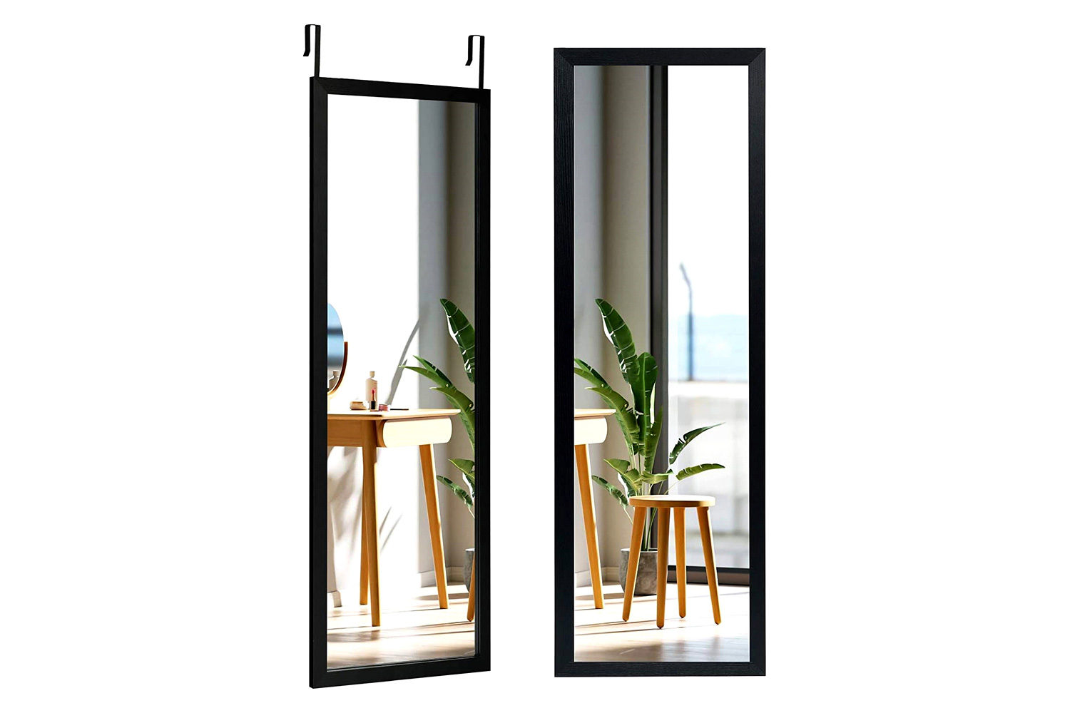 FaFurn - Full Length Bedroom Mirror with Over The Door Or Wall Mounted Design