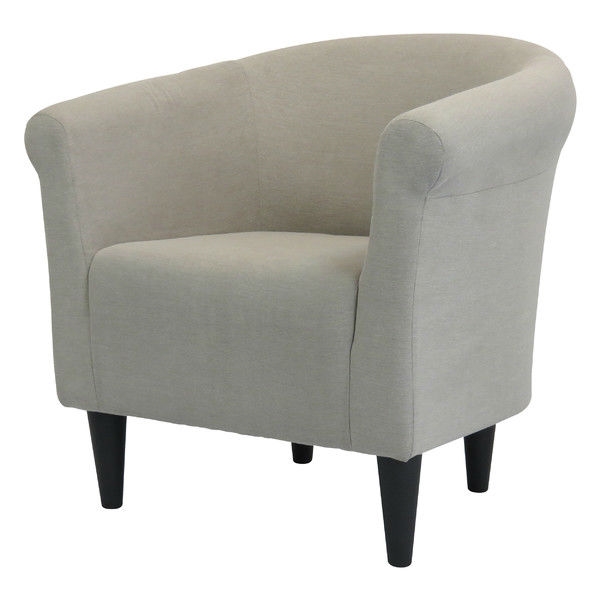 FaFurn Modern Club Chair - Taupe, Fabric