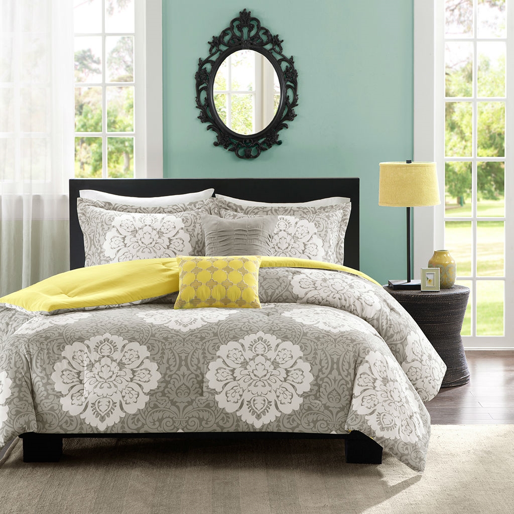 FaFurn - Comforter Set with Soft Yellow Reverse