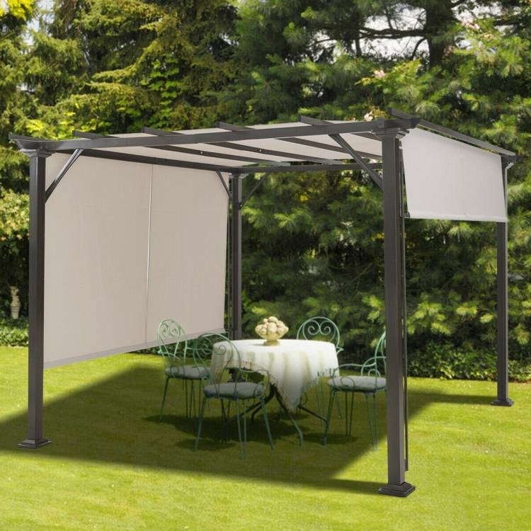 FaFurn™ Gazebo with Canopy - Beige, Metal/Polyester