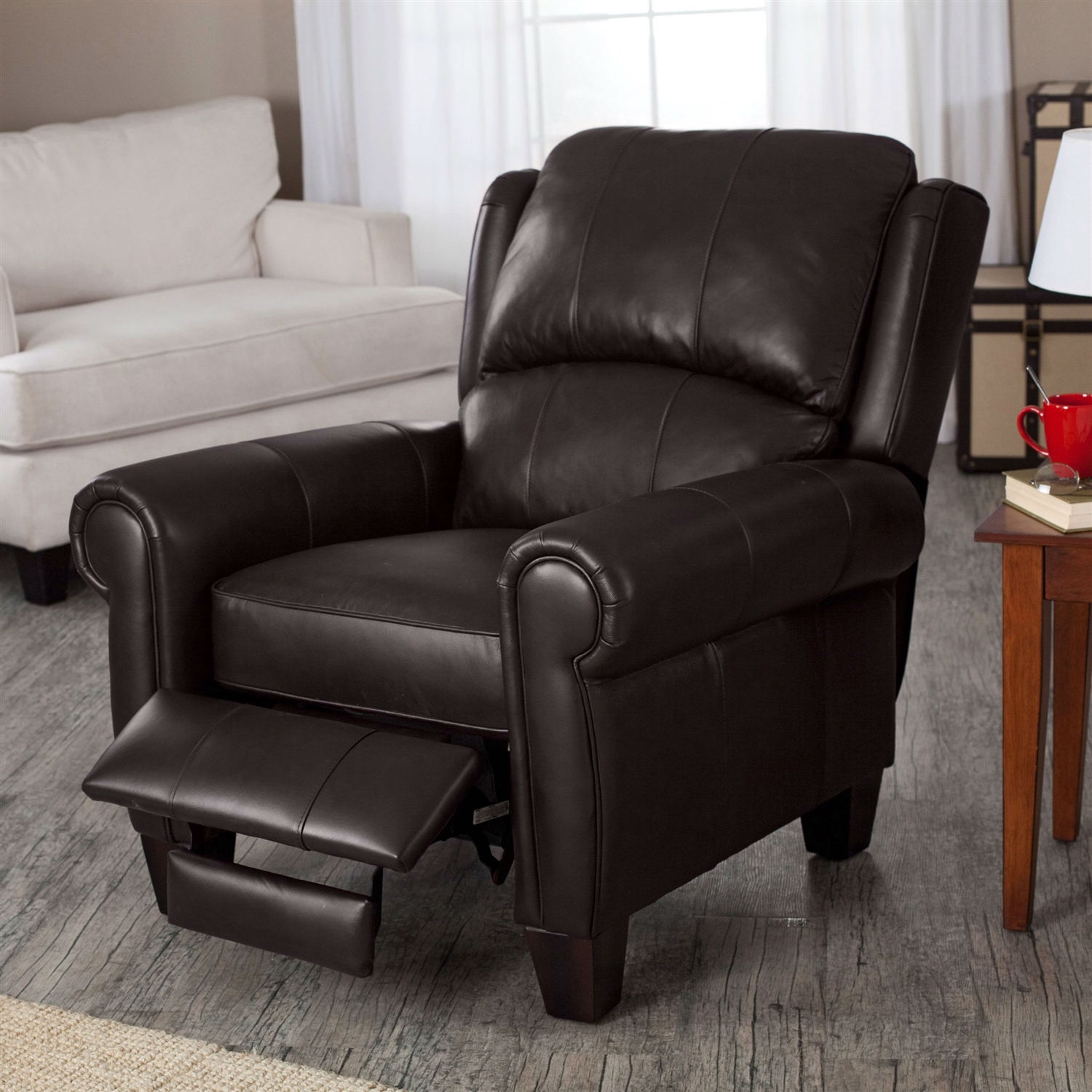 FaFurn - Club Chair in Chocolate Brown, Leather