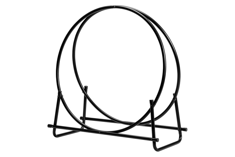 FaFurn Round Circular Steel Hoop Firewood Log Storage Rack - 30"