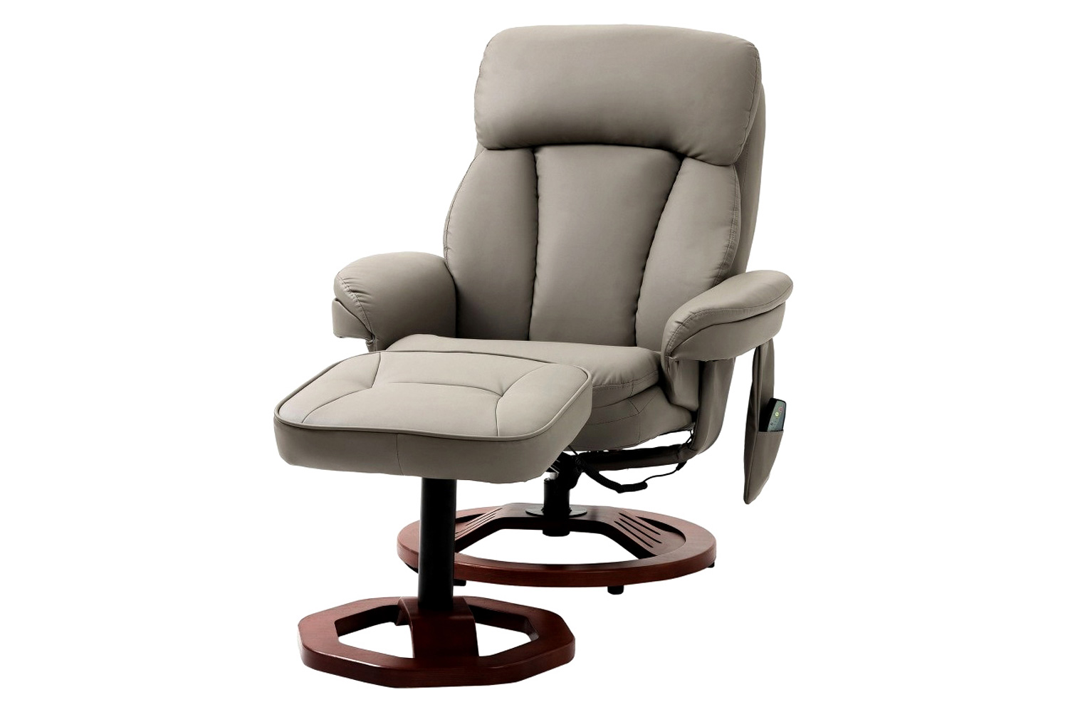 FaFurn - Adjustable Faux Leather Electric Remote Massage Recliner Chair 6788 W/ Ottoman