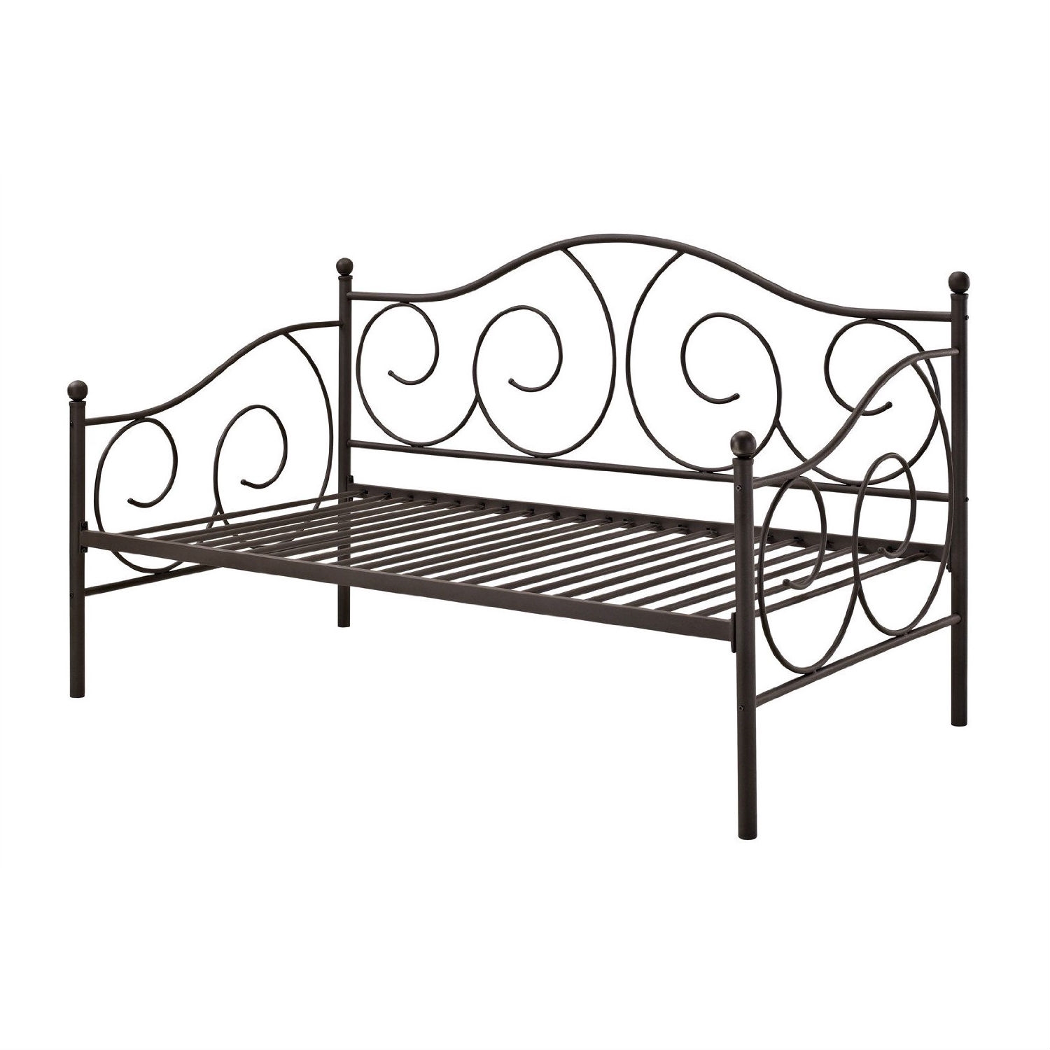 FaFurn - Contemporary Twin Size Daybed Frame in Dark Pewter, Metal