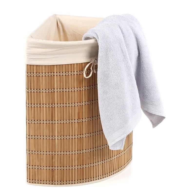 FaFurn - Corner Laundry Hamper Basket with Liner