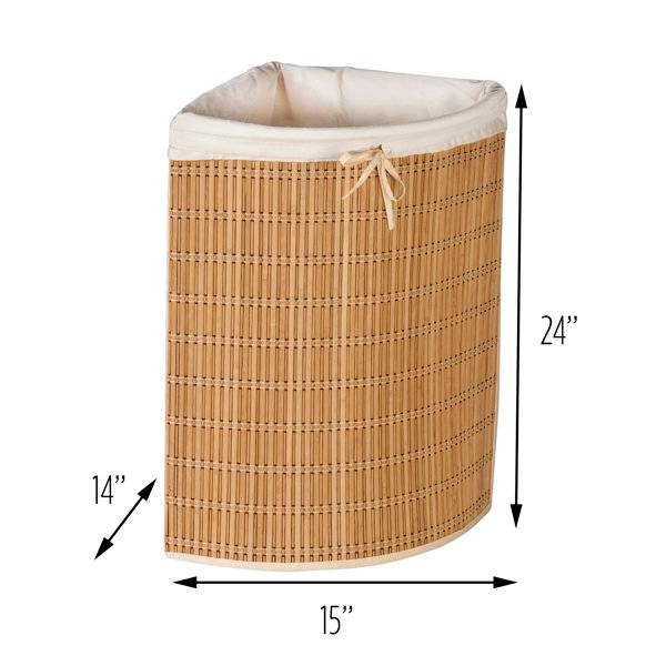 FaFurn - Corner Laundry Hamper Basket with Liner