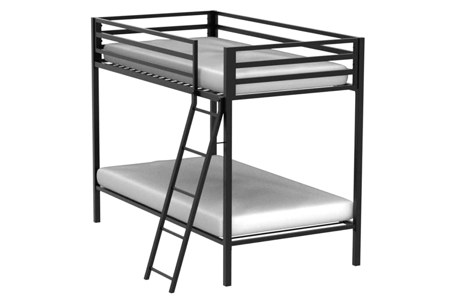 FaFurn - Modern Metal Bunk Bed Frame with Ladder (TOTMBBMAP223915)