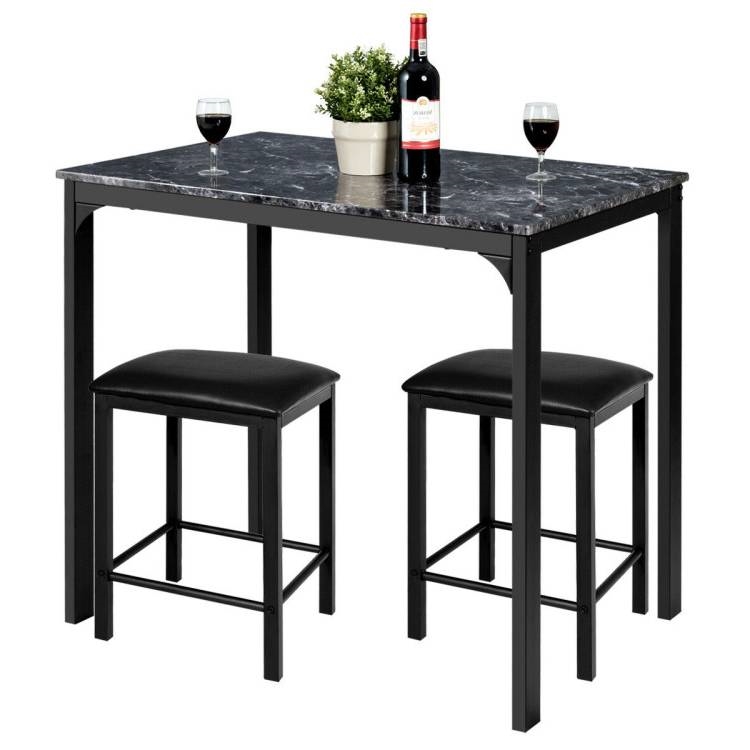 FaFurn - 3-Piece Modern Dining Set (DTSCBWM4239581)