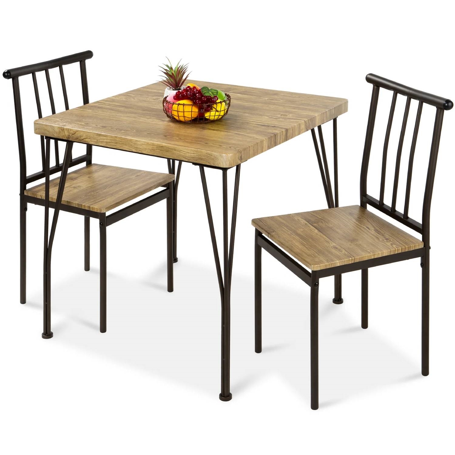 FaFurn - 3-Piece Modern Dining Set with Table and 2 Chairs