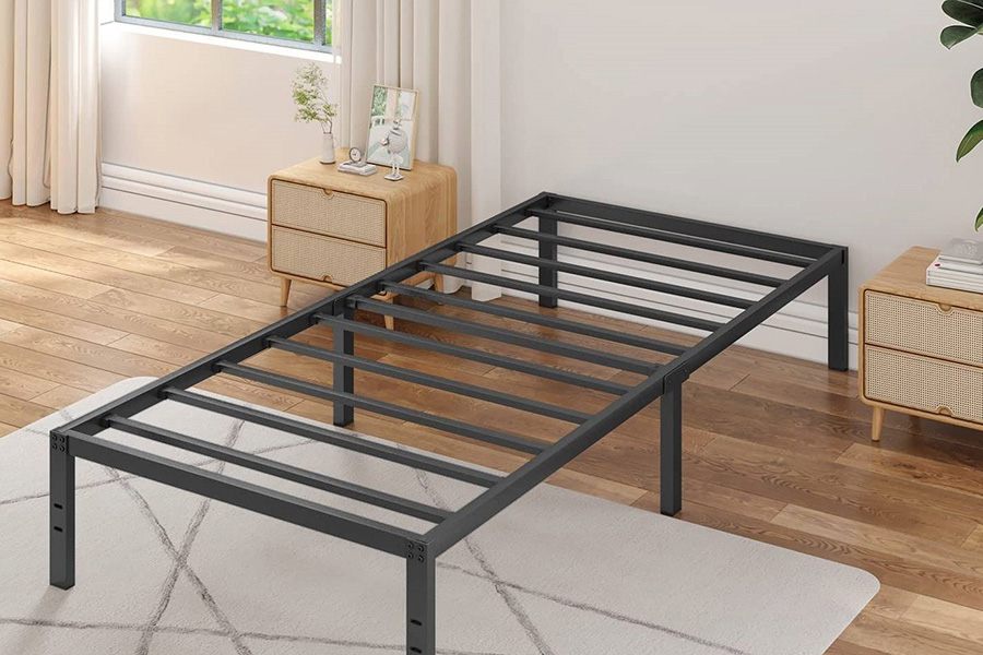 FaFurn 16-Inch Heavy Duty Metal Bed Frame with 3,000 Lbs Weight Capacity - Twin Size