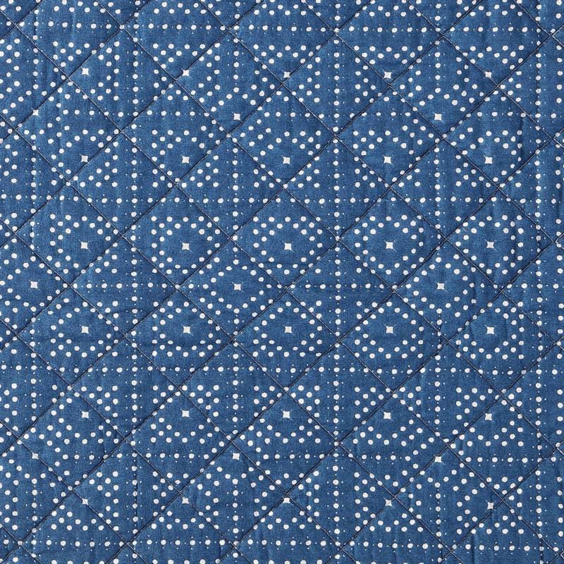 FaFurn Twin Size Reversible Quilt Set - Blue/White, Cotton