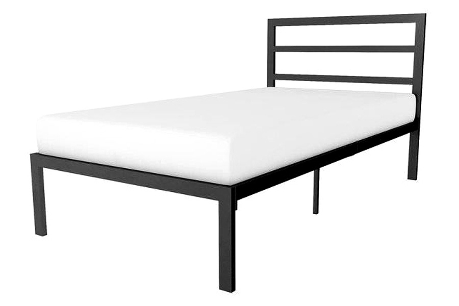 FaFurn - Metal Platform Bed Frame with Headboard Included