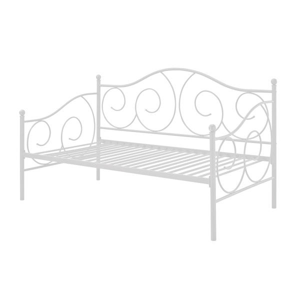 FaFurn - Twin Size Daybed with Scrolling Final Detailing in White