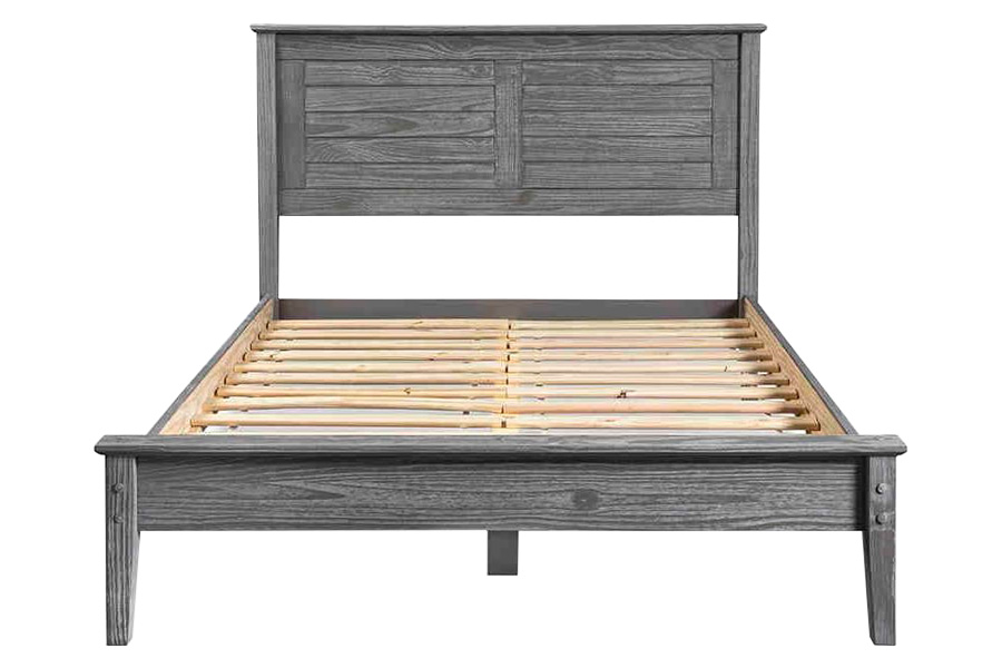 FaFurn - Farmhouse Twin Size Platform Bed  in Gray, Wood