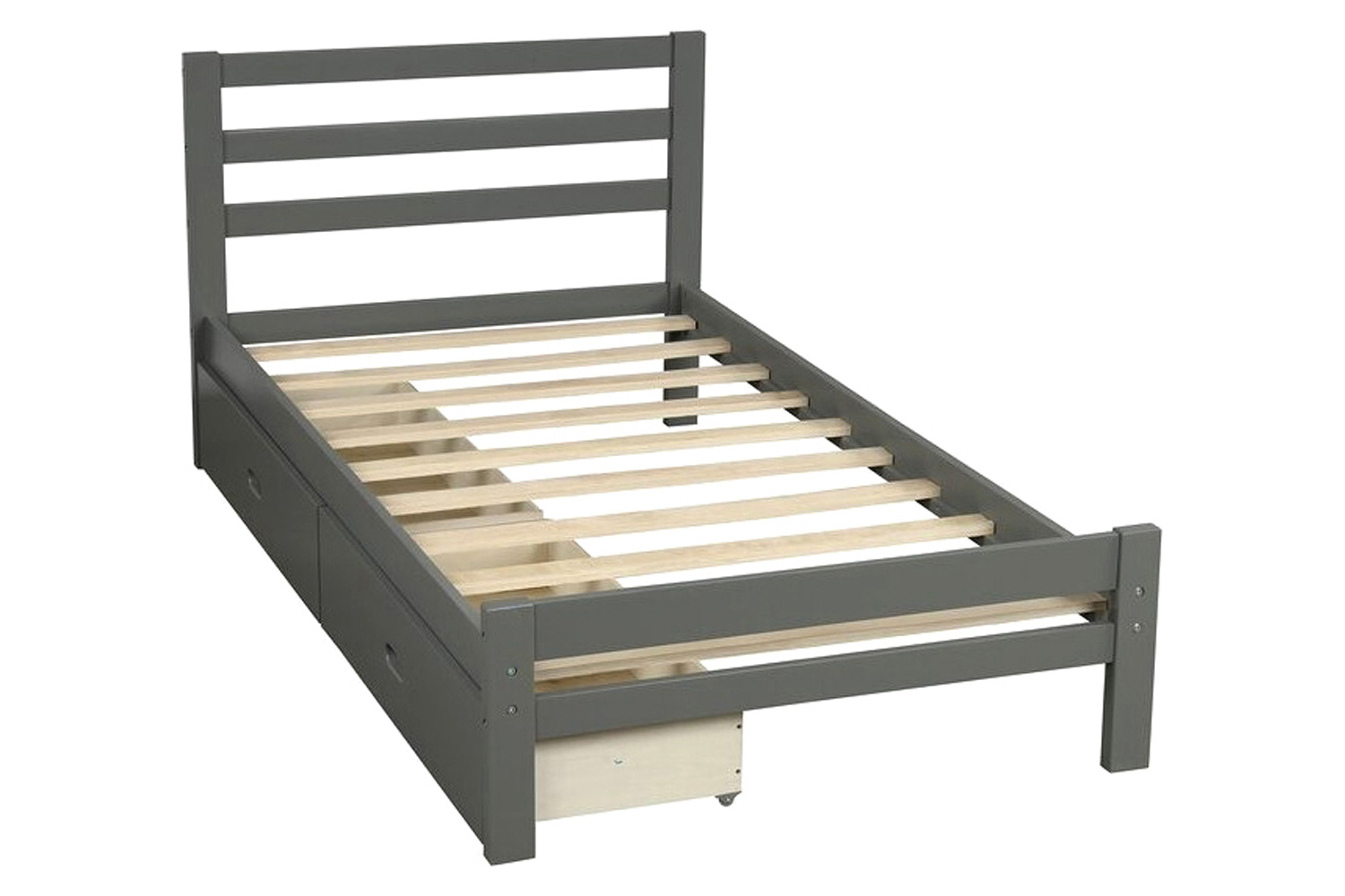 FaFurn - Low Profile 2 Drawer Storage Platform Bed