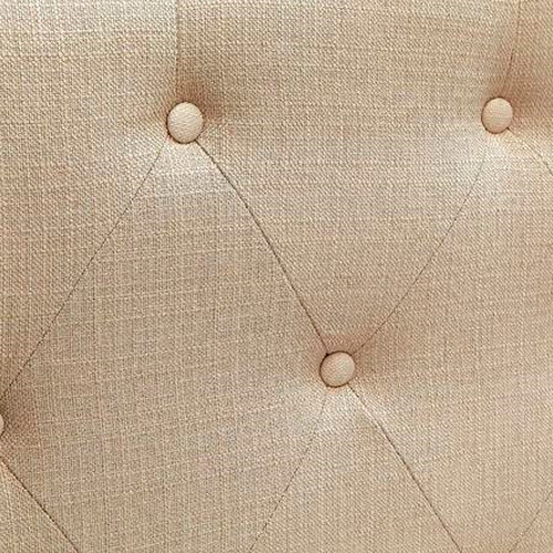 FaFurn - Twin Size Button-Tufted Headboard in Ivory, Fabric