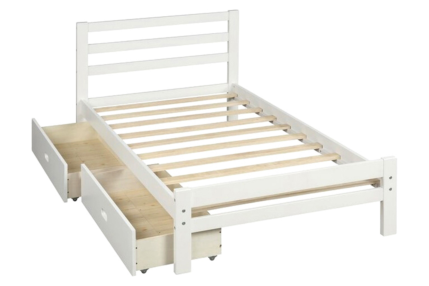 FaFurn - Low Profile 2 Drawer Storage Platform Bed