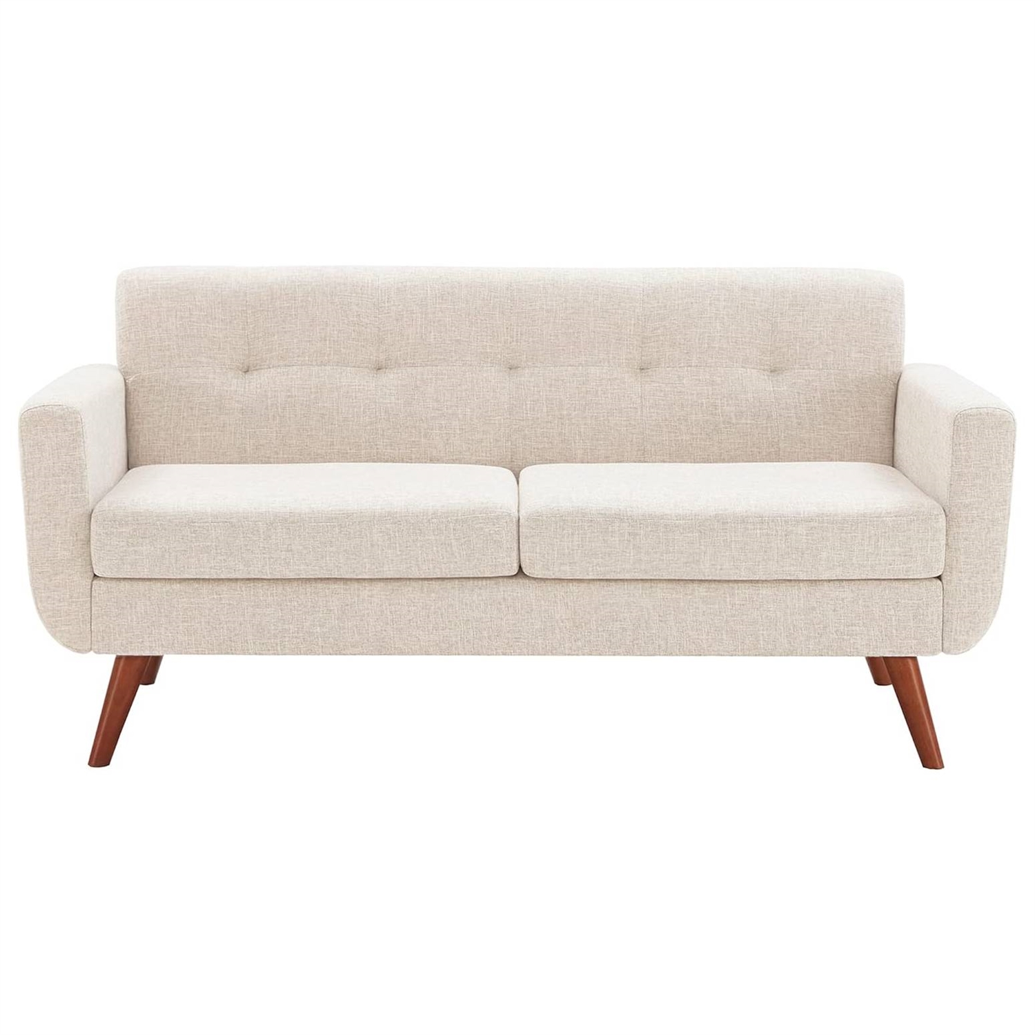 FaFurn Modern Loveseat - Beige, Cotton/Polyester