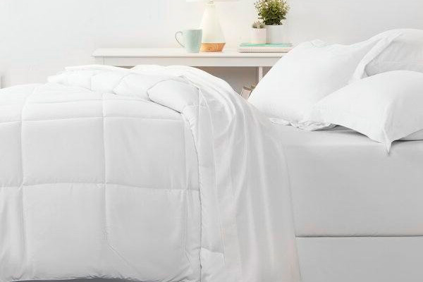 FaFurn Twin XL Size 6-Piece Reversible Comforter Set - White, Microfiber