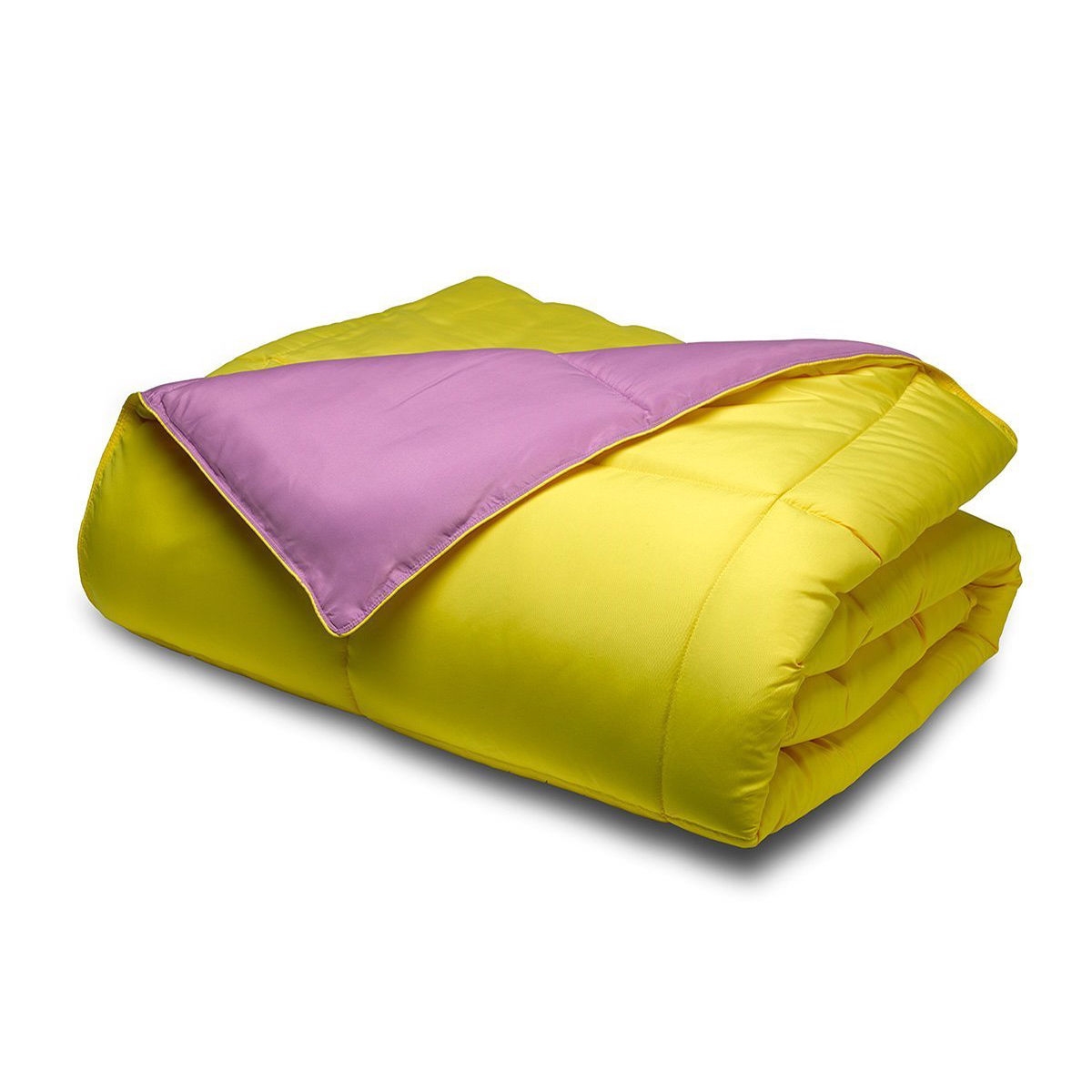 FaFurn 3-Piece Full/Queen Size Comforter Set with 2 Shams - Purple/Yellow