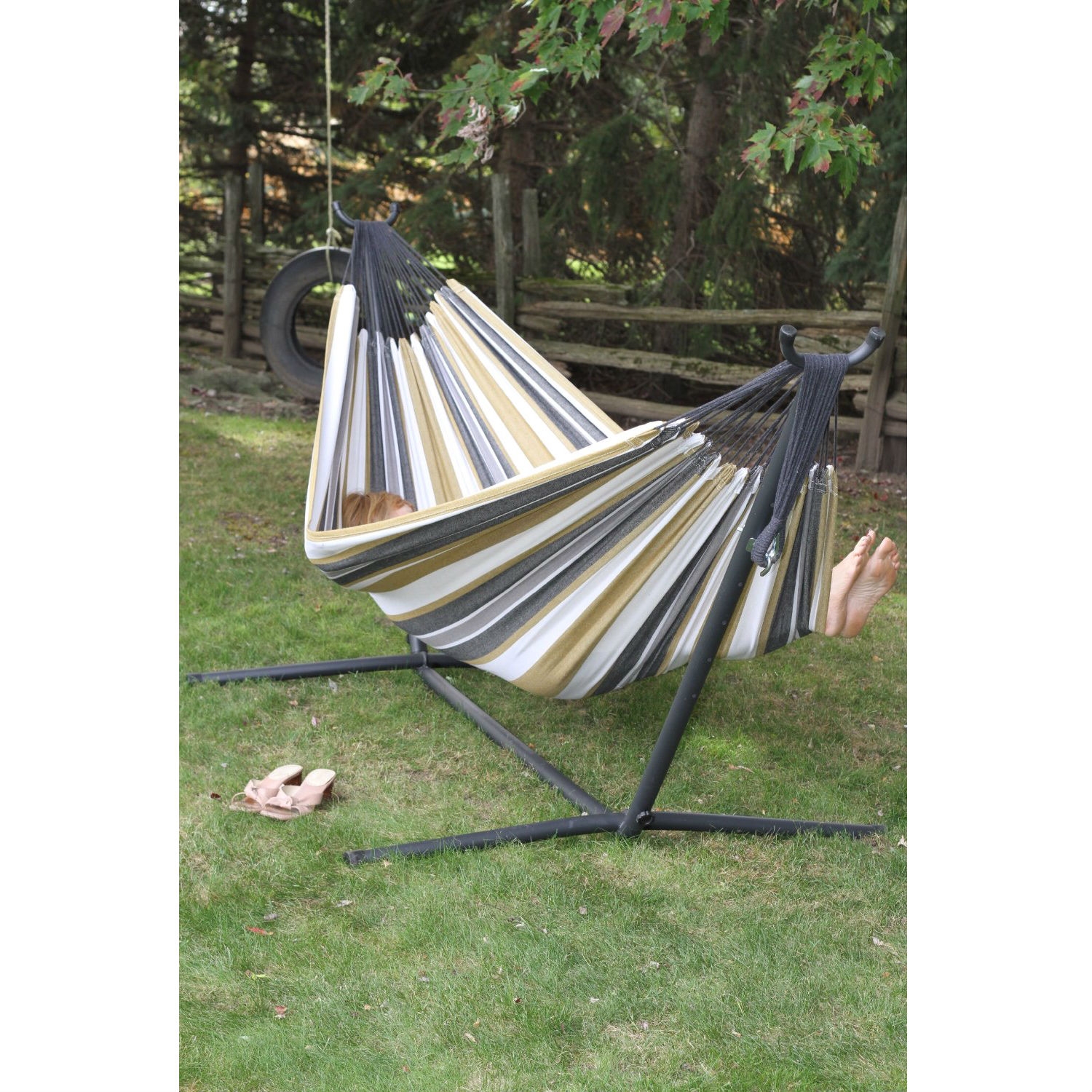 FaFurn - Hammock with Steel Stand in Cotton