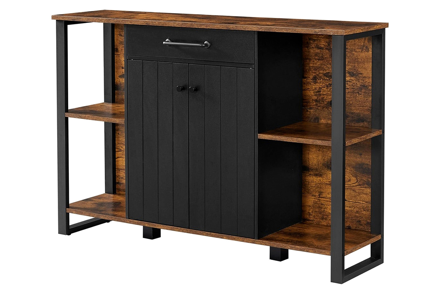 FaFurn - Farmhouse Rustic Wood Buffet Dining Sideboard Storage Cabinet