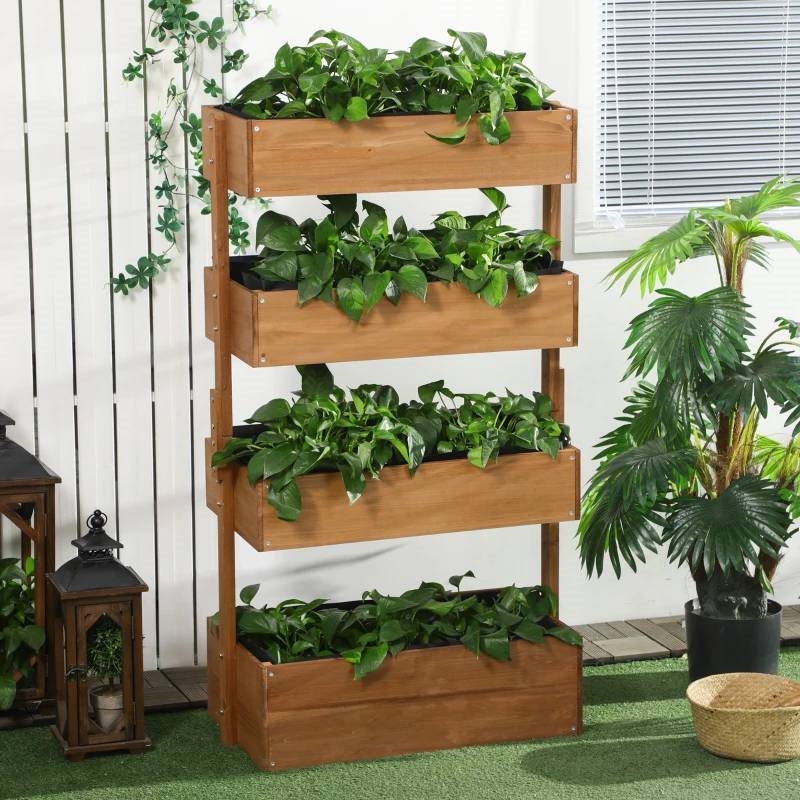 FaFurn - 4-Tier Vertical Raised Bed Planter Box