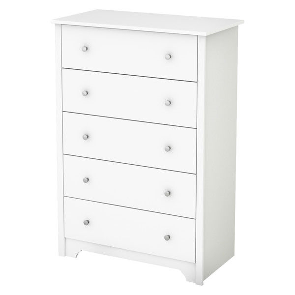 FaFurn - 5-Drawer Chest in White