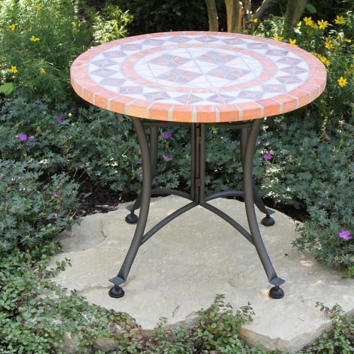 FaFurn - Mosaic Bistro Table in Terracota