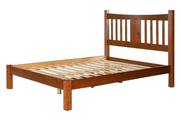 FaFurn - Farmhouse Platform Bed with Headboard (ESPWBS42589317)