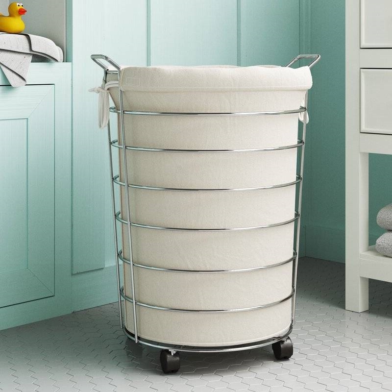 FaFurn - Laundry Hamper Basket with Wheels Casters and Removable Bag