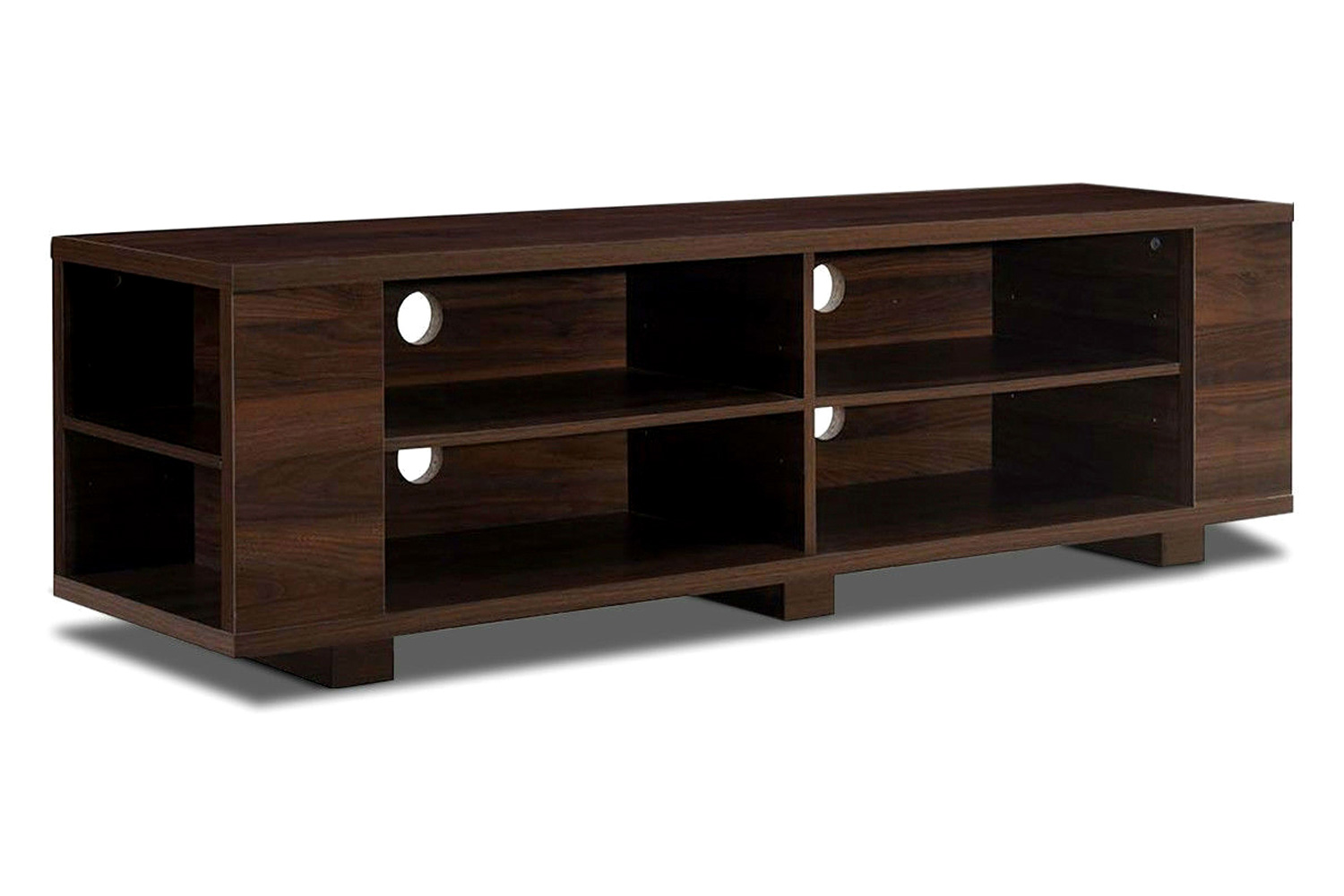 FaFurn Modern TV Stand in Wood Finish Holds Up To 60-Inch TV - Walnut