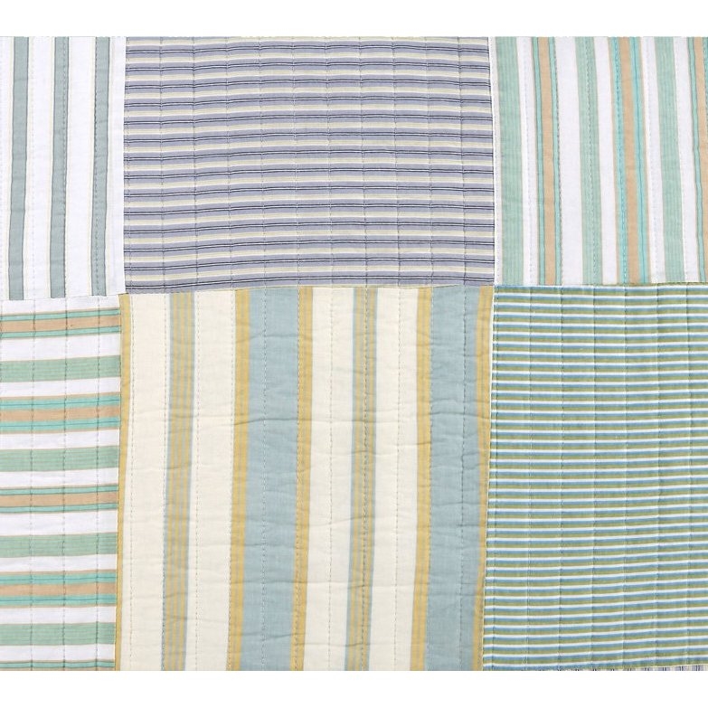 FaFurn Full/Queen Size Reversible Quilt Set - Blue/Green, Cotton