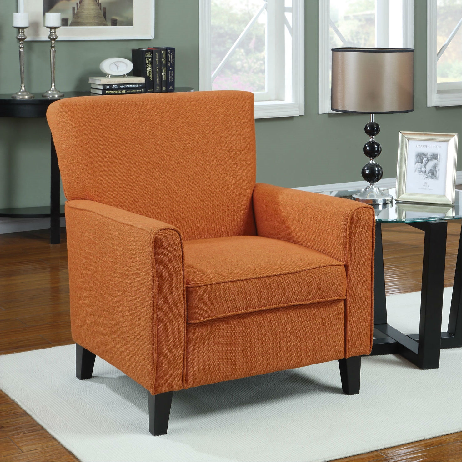 FaFurn - Armchair with Wood Legs in Orange