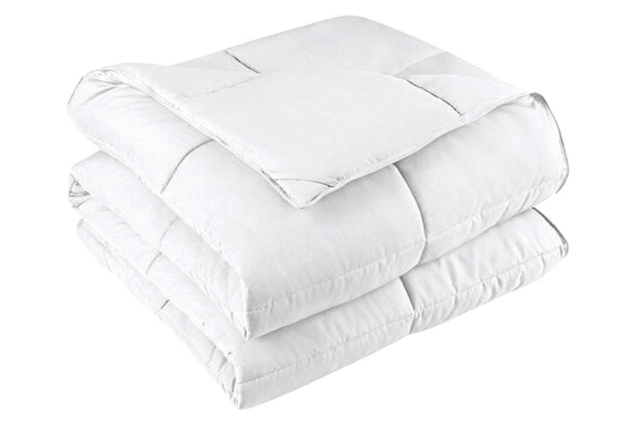 FaFurn Traditional Microfiber Reversible 3 Piece Comforter Set - White, Full/Queen Size