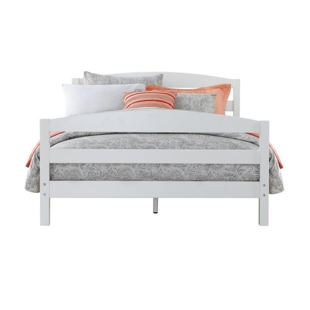 FaFurn - Minimalist Full Size Platform Bed Frame in White