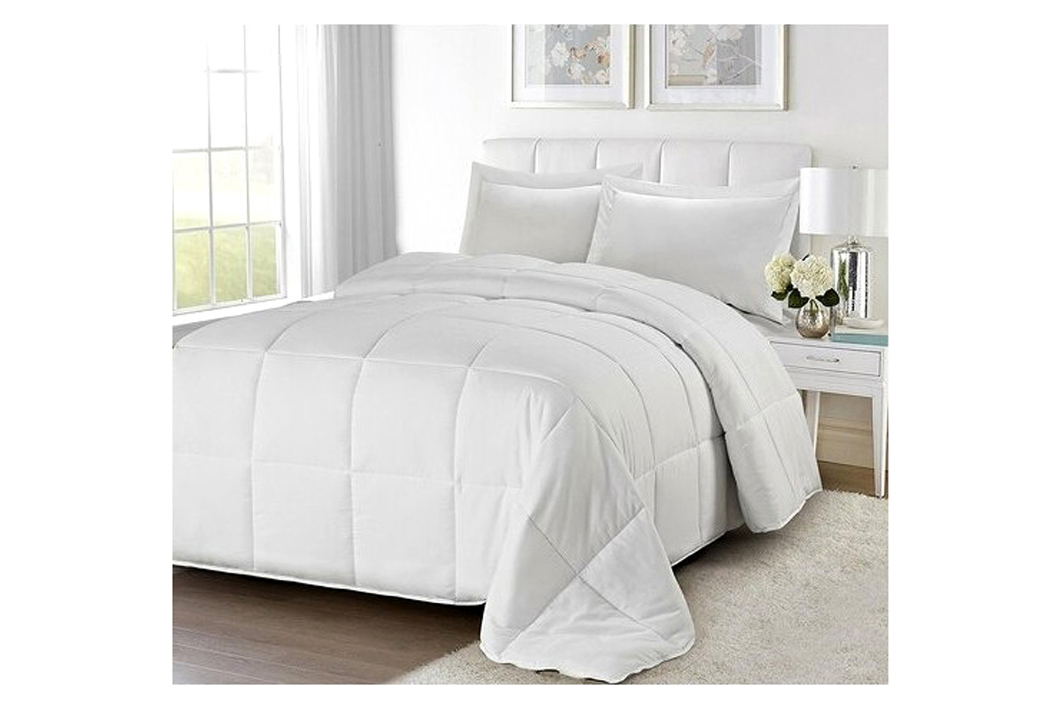 FaFurn - Traditional Microfiber Reversible 3 Piece Comforter Set