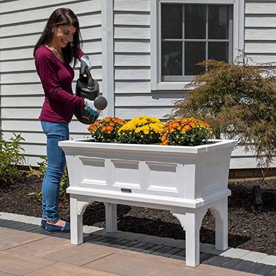 FaFurn - Rectangle Garden Bed Planter Box with Removeable Trays