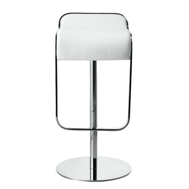 FaFurn - Modern Adjustable Barstool with Faux Leather Swivel Seat