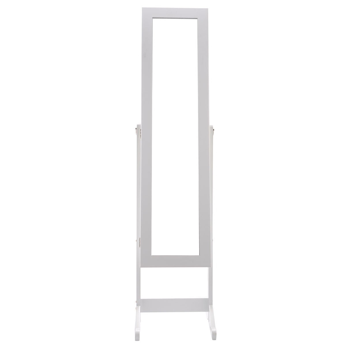 FaFurn - Jewelry Storage Cabinet with Mirror in White, Wood