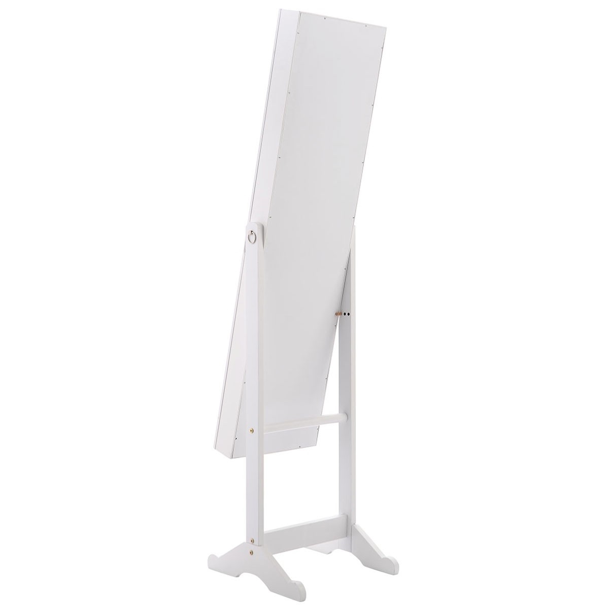 FaFurn - Jewelry Storage Cabinet with Mirror in White, Wood