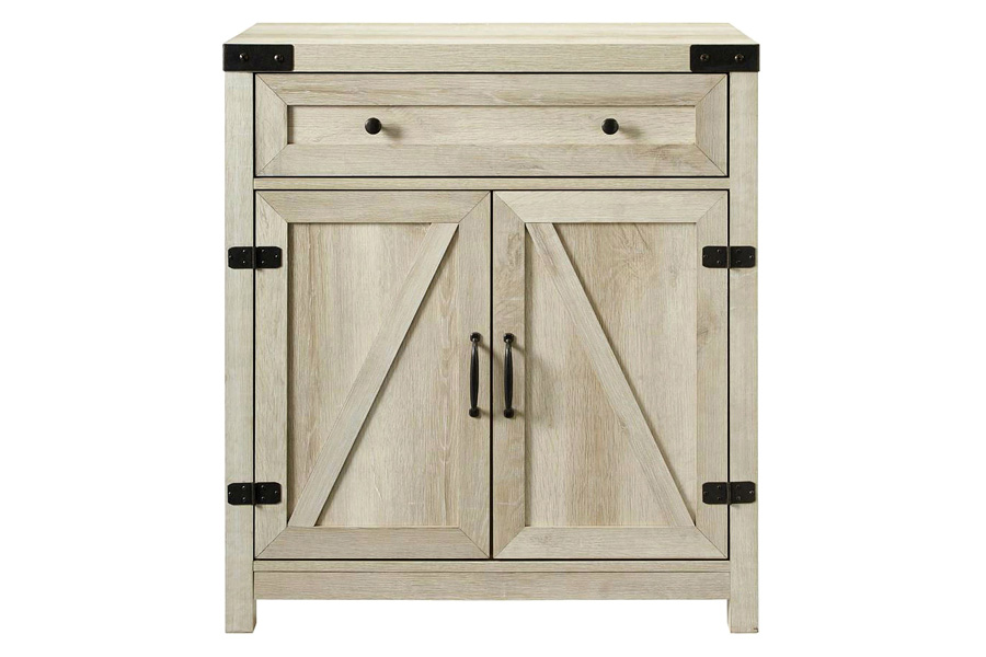 FaFurn - Rustic Farmhouse Barn Door Accent Storage Cabinet